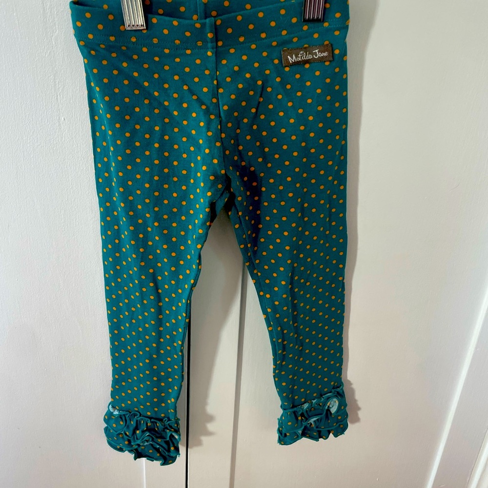 Size 4. Matilda Jane. Green with yellow polka dots. Great used condition.